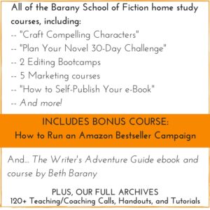 Click here to check out all that you have access to as a group member at Barany School of Fiction!